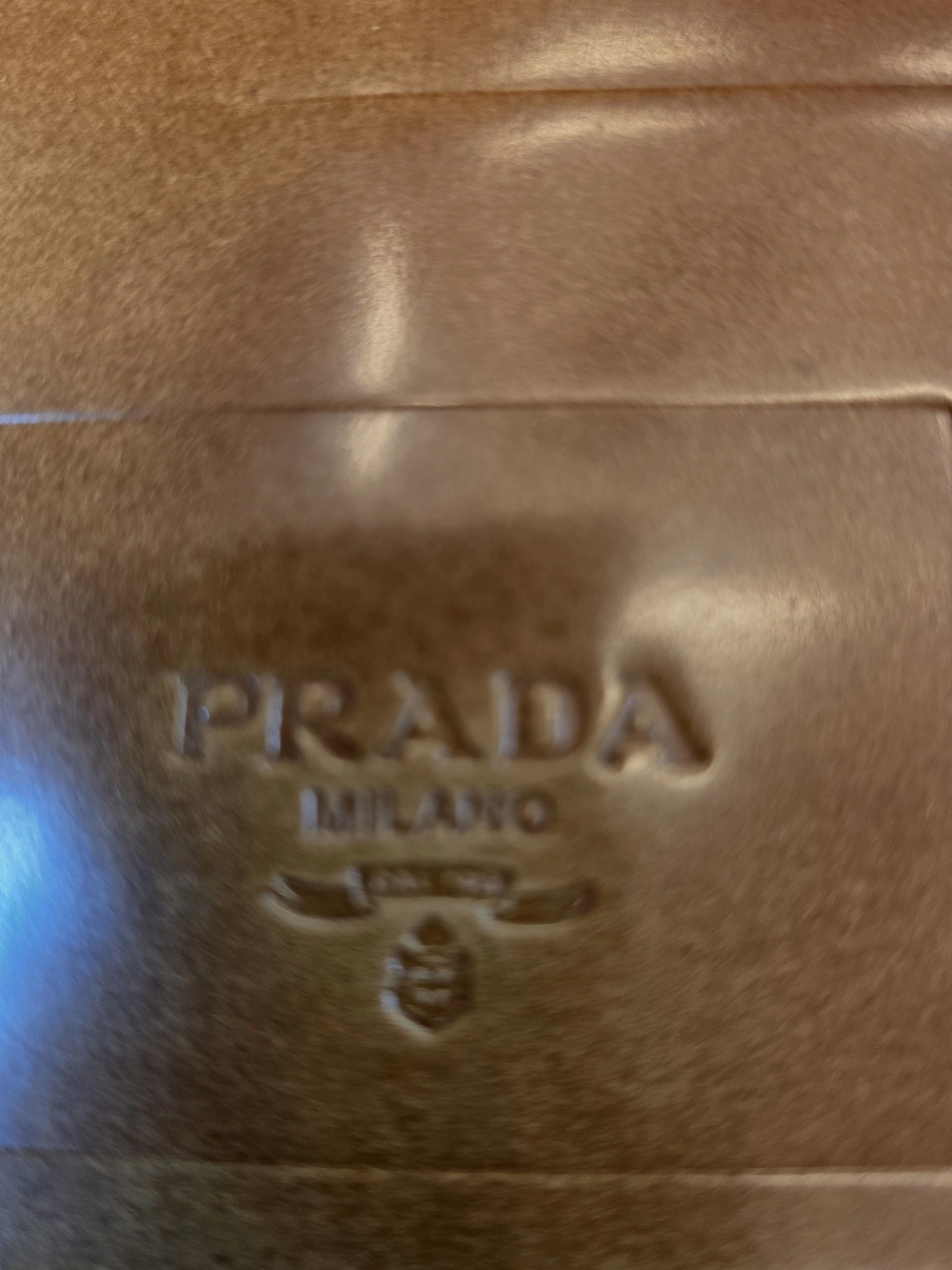 Vintage Y2K  Prada Cognac/Caramel Leather with Tortoiseshell Strap. - Picture 14 of 14